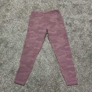 Sweaty Betty Power 7/8 length legging purple mauve camo pockets dusty lilac